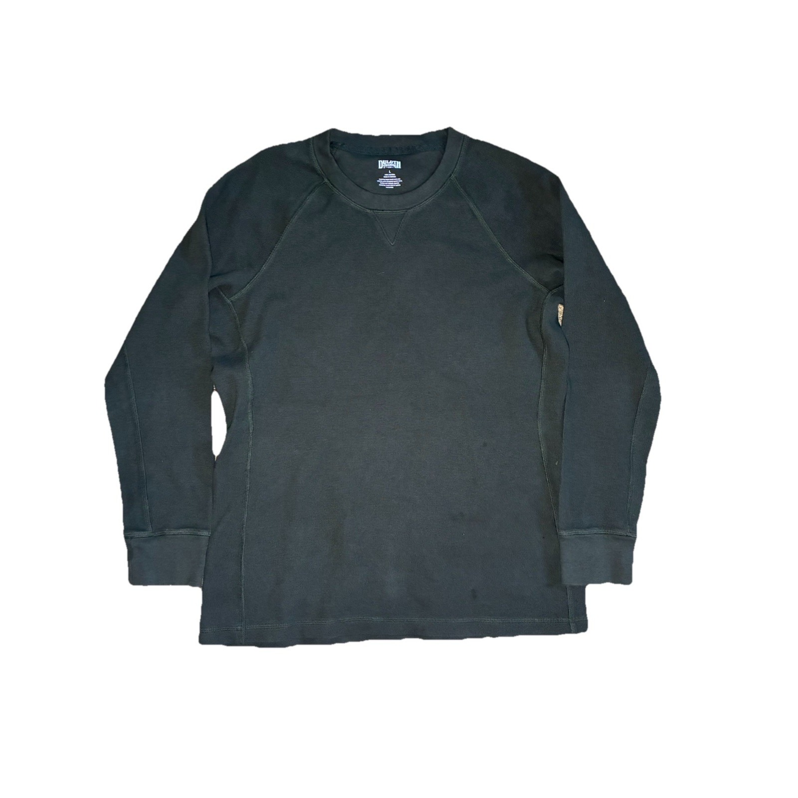 Duluth Trading Co Crewneck Thermal Shirt Men L Green Casual Workwear Hiking